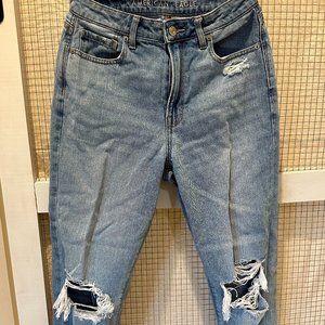American Eagle Straight Slim Ripped Jeans